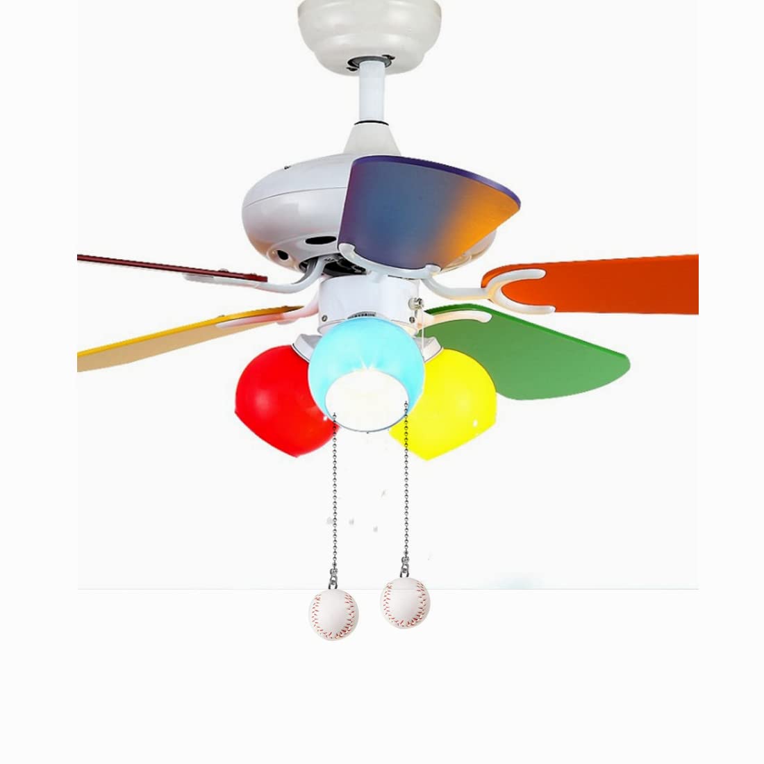 Gdqlcnxb Ceiling Fan Pull Chain Decorative Extension Light Pull Chain Set Silver Tone Chains Baseball Pendant For Ceiling Fans L